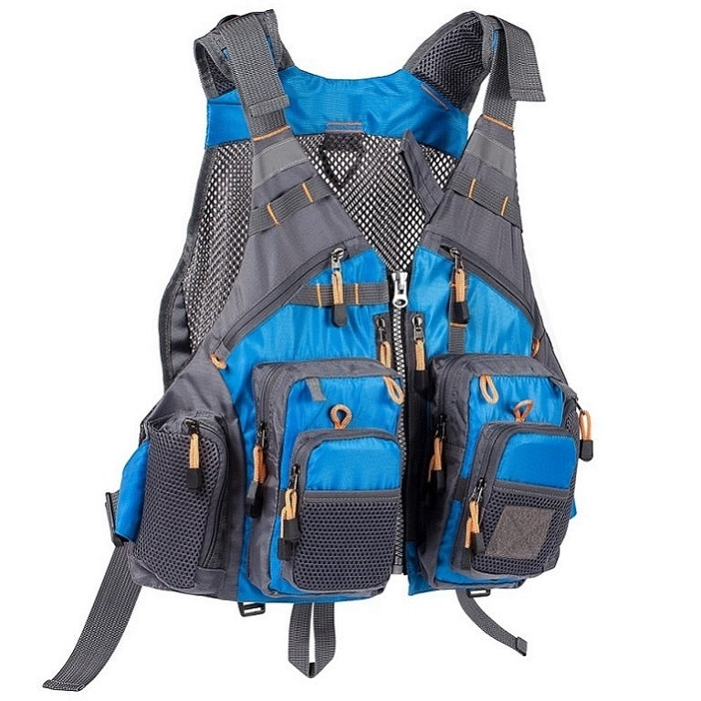 Gilet Tactique Bushcraft Bleu | France Survivalisme