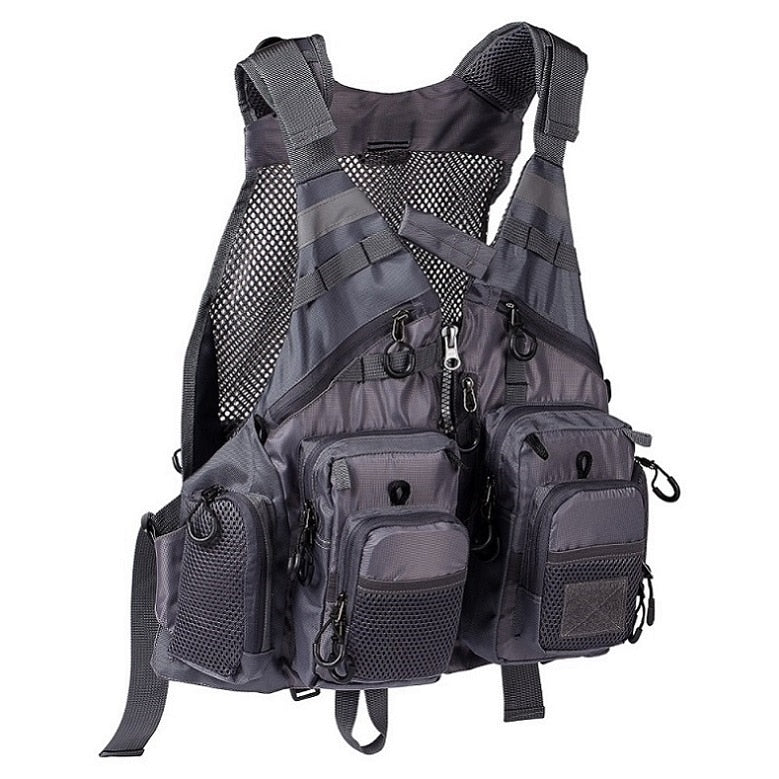 Gilet Tactique Bushcraft Gris | France Survivalisme