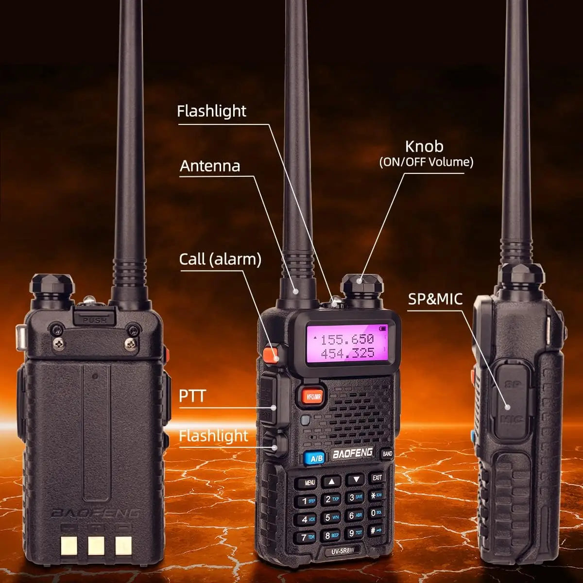 BaoFeng UV-5R 8W Professional Walkie Talkie