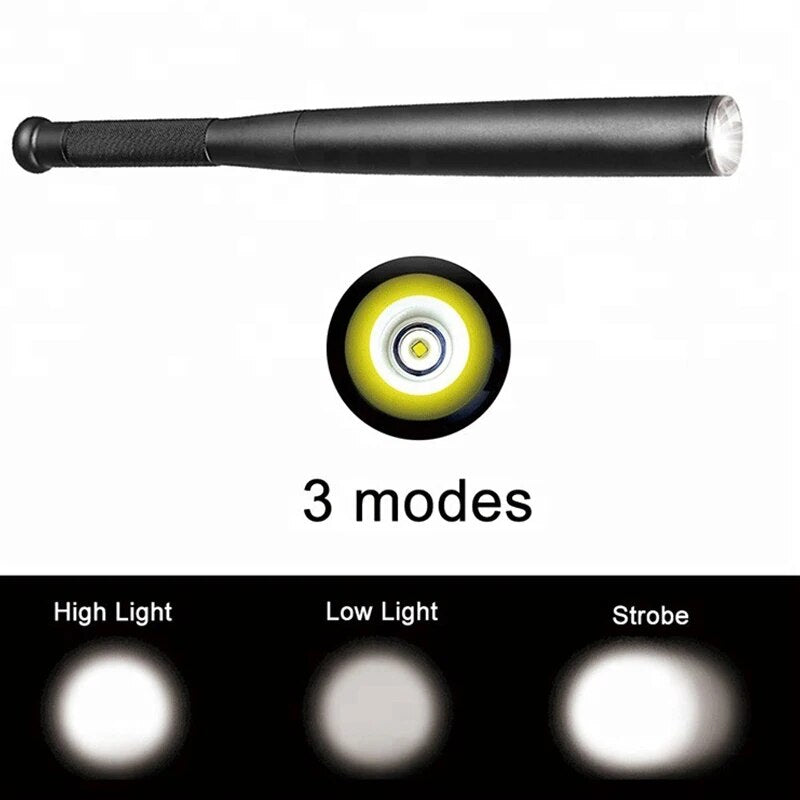 Batte de Baseball avec Lampe de Poche LED intégrée | France Survivalisme