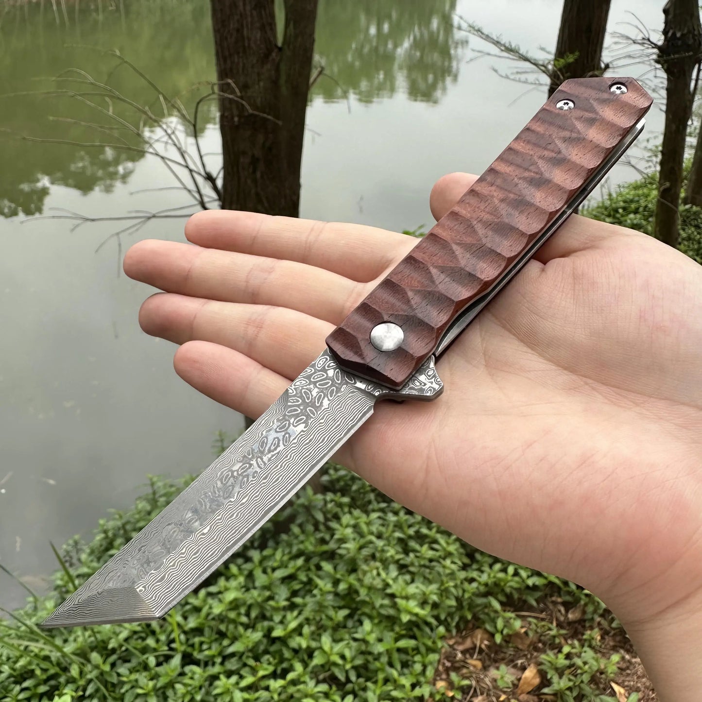 Couteau Bushcraft Damas DM033 2 | France Survivalisme