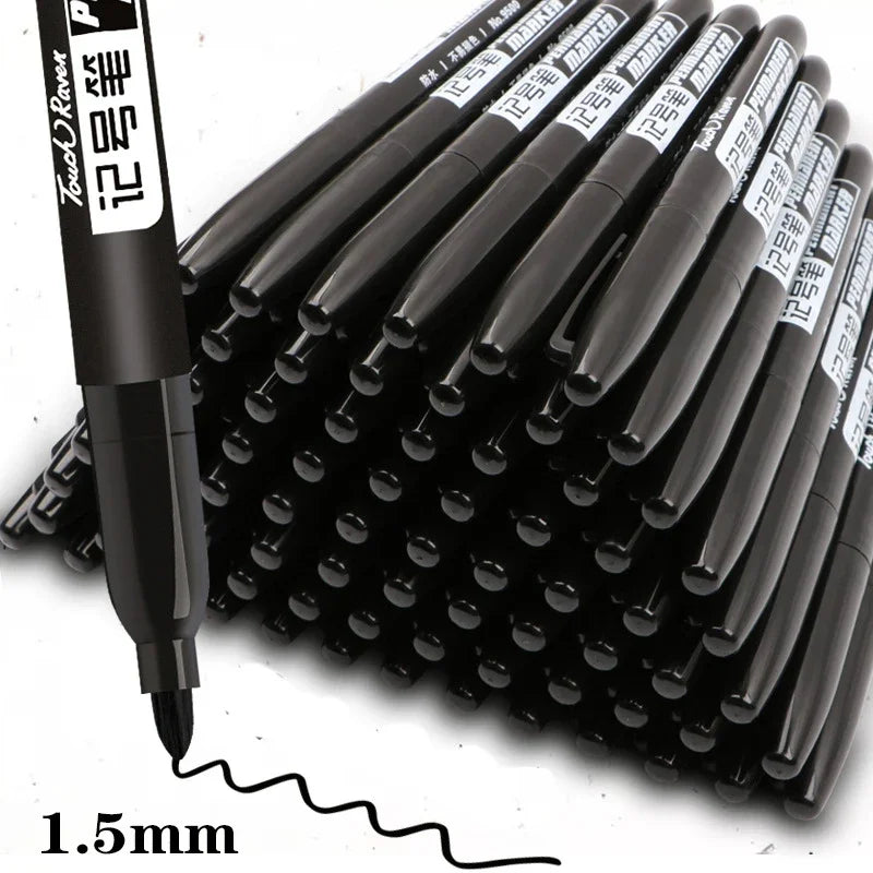 Permanent black marker