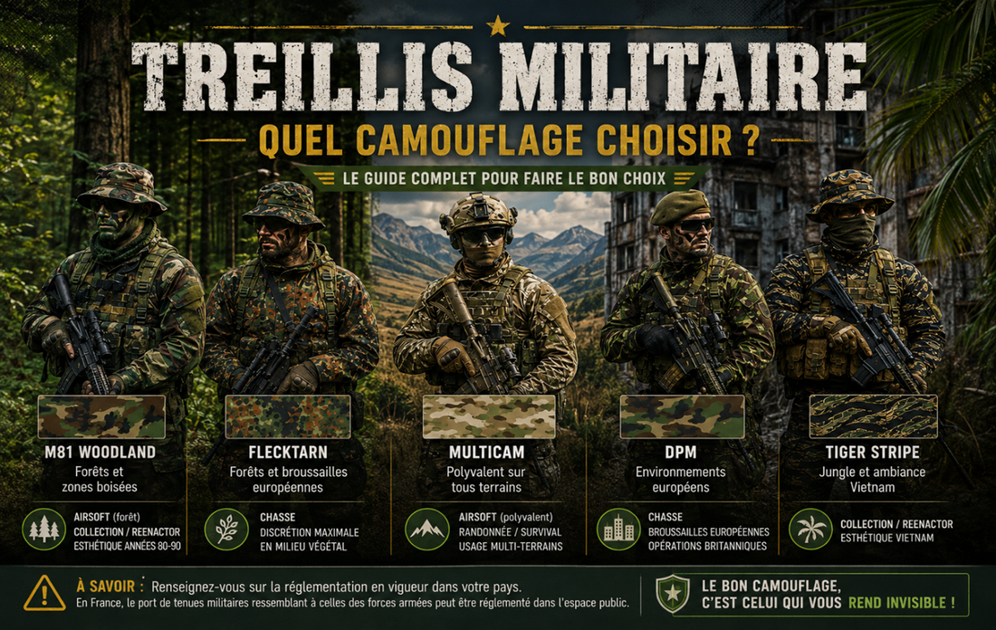 Treillis militaire : quel camouflage choisir ?