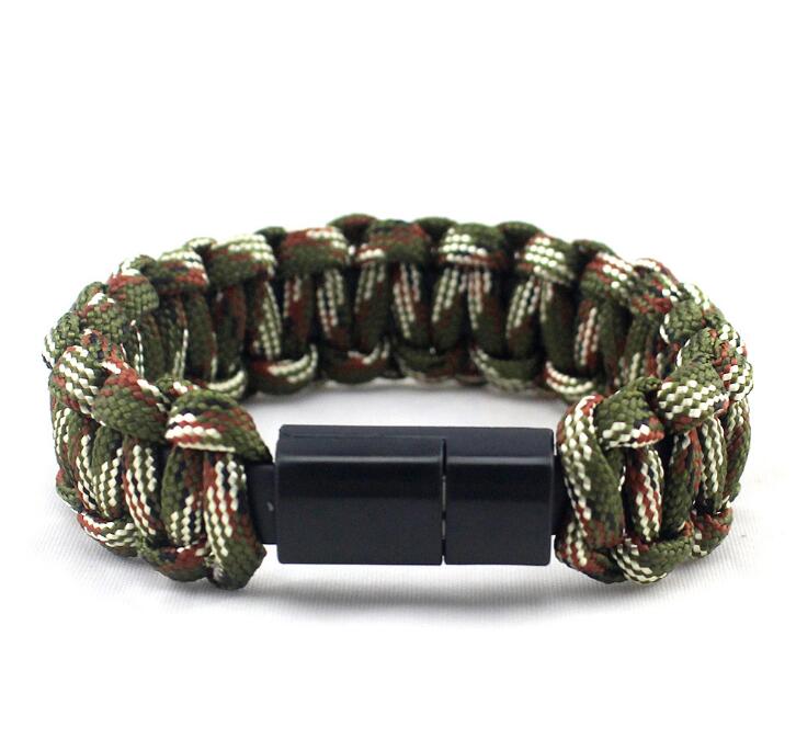 Bracelet Paracorde USB Camo | Survie