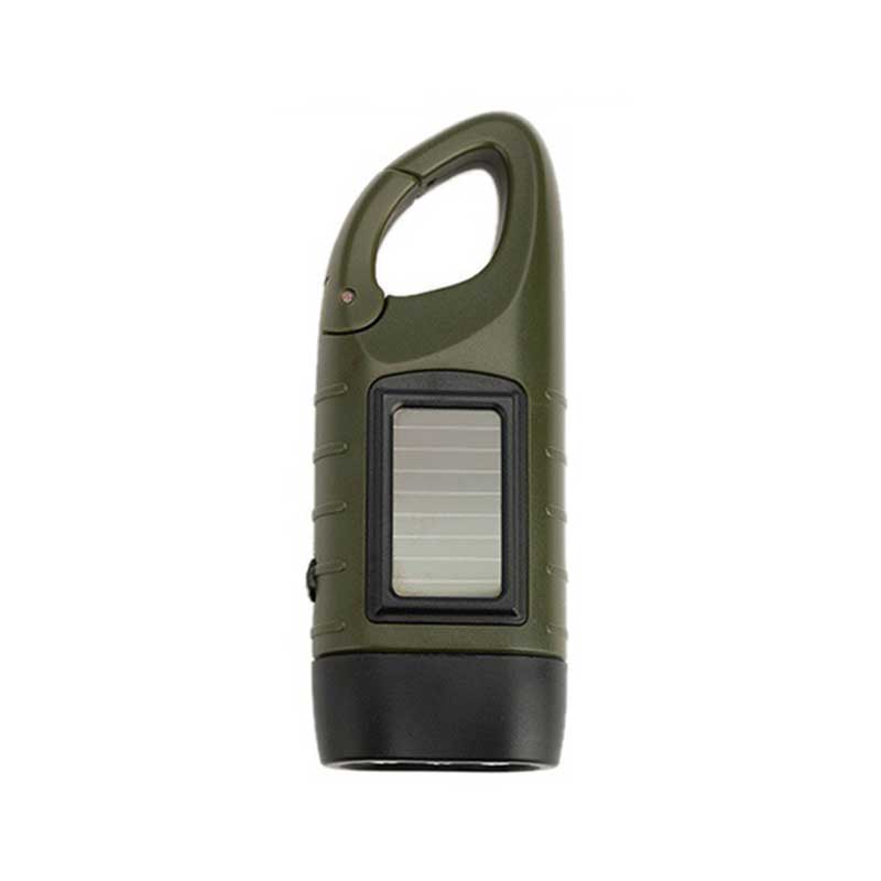 Lampe Torche Dynamo Solaire Vert | France Survivalisme