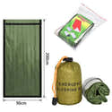 Sac De Couchage Survie Léger étanche - 210x90 Cm Déplié - Film Aluminium - Réutilisable - Sifflet Inclus - Camping Randonnée - 10